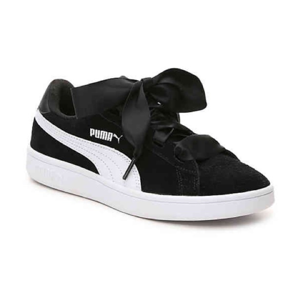 puma ribbon shoes black